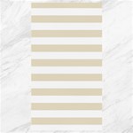 Horizontal Stripes - White and Pearl Brown Canvas 40  x 72 