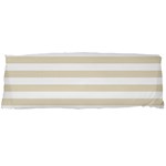 Horizontal Stripes - White and Pearl Brown Body Pillow Case Dakimakura (Two Sides)