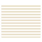 Horizontal Stripes - White and Pearl Brown Double Sided Flano Blanket (Small)