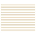 Horizontal Stripes - White and Pearl Brown Double Sided Flano Blanket (Medium)