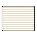 Horizontal Stripes - White and Pearl Brown Double Sided Fleece Blanket (Small) (Two Sides)
