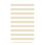 Horizontal Stripes - White and Pearl Brown Memory Card Reader (Rectangular)