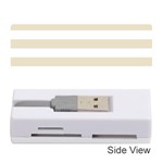 Horizontal Stripes - White and Pearl Brown Memory Card Reader (Stick)