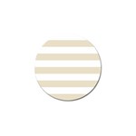 Horizontal Stripes - White and Pearl Brown Golf Ball Marker (10 pack)