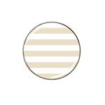 Horizontal Stripes - White and Pearl Brown Hat Clip Ball Marker
