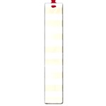 Horizontal Stripes - White and Pearl Brown Large Book Mark