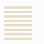 Horizontal Stripes - White and Pearl Brown Small Garden Flag (Two Sides)