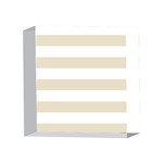 Horizontal Stripes - White and Pearl Brown 4 x 4  Acrylic Photo Block