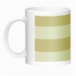 Horizontal Stripes - White and Pearl Brown Night Luminous Mug