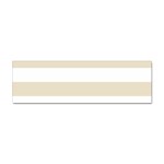 Horizontal Stripes - White and Pearl Brown Sticker Bumper (100 pack)