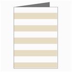 Horizontal Stripes - White and Pearl Brown Greeting Card