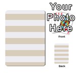 Horizontal Stripes - White and Pearl Brown Multi-purpose Cards (Rectangle)