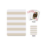 Horizontal Stripes - White and Pearl Brown Playing Cards (Mini)