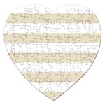 Horizontal Stripes - White and Pearl Brown Jigsaw Puzzle (Heart)