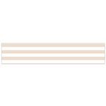 Horizontal Stripes - White and Almond Brown Flano Scarf (Small)