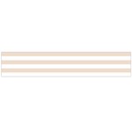 Horizontal Stripes - White and Almond Brown Flano Scarf (Large)