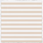Horizontal Stripes - White and Almond Brown Canvas 12  x 12 