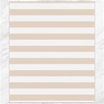 Horizontal Stripes - White and Almond Brown Canvas 20  x 24 