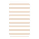 Horizontal Stripes - White and Almond Brown Memory Card Reader (Rectangular)