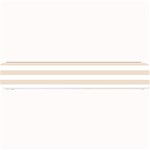 Horizontal Stripes - White and Almond Brown Small Bar Mat