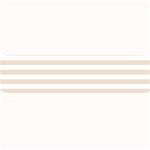 Horizontal Stripes - White and Almond Brown Medium Bar Mat