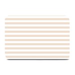 Horizontal Stripes - White and Almond Brown Plate Mat