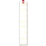 Horizontal Stripes - White and Almond Brown Large Book Mark