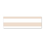 Horizontal Stripes - White and Almond Brown Sticker (Bumper)