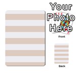 Horizontal Stripes - White and Almond Brown Multi-purpose Cards (Rectangle)