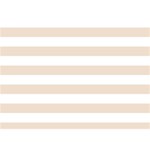 Horizontal Stripes - White and Almond Brown Birthday Cake 3D Greeting Card (7x5)