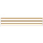 Horizontal Stripes - White and Tan Brown Flano Scarf (Small)