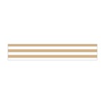 Horizontal Stripes - White and Tan Brown Flano Scarf (Mini)