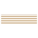 Horizontal Stripes - White and Tan Brown Satin Scarf (Oblong)
