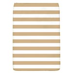 Horizontal Stripes - White and Tan Brown Removable Flap Cover (S)