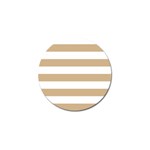 Horizontal Stripes - White and Tan Brown Golf Ball Marker (4 pack)
