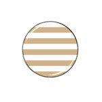 Horizontal Stripes - White and Tan Brown Hat Clip Ball Marker (10 pack)