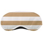 Horizontal Stripes - White and Tan Brown Sleeping Mask
