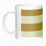 Horizontal Stripes - White and Tan Brown Night Luminous Mug