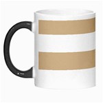 Horizontal Stripes - White and Tan Brown Morph Mug