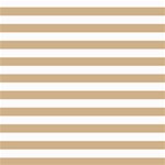 Horizontal Stripes - White and Tan Brown ScrapBook Page 8  x 8 