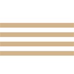 Horizontal Stripes - White and Tan Brown YOU ARE INVITED 3D Greeting Card (8x4)
