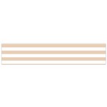 Horizontal Stripes - White and Pastel Brown Flano Scarf (Small)