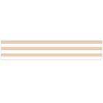 Horizontal Stripes - White and Pastel Brown Flano Scarf (Large)