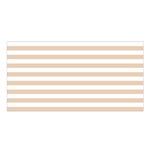 Horizontal Stripes - White and Pastel Brown Satin Shawl
