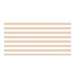 Horizontal Stripes - White and Pastel Brown Satin Wrap