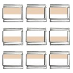 Horizontal Stripes - White and Pastel Brown 9mm Italian Charm (9 pack)