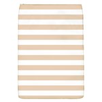Horizontal Stripes - White and Pastel Brown Removable Flap Cover (S)