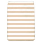 Horizontal Stripes - White and Pastel Brown Removable Flap Cover (L)