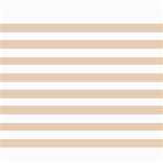 Horizontal Stripes - White and Pastel Brown Collage 8  x 10 