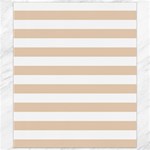 Horizontal Stripes - White and Pastel Brown Canvas 8  x 10 